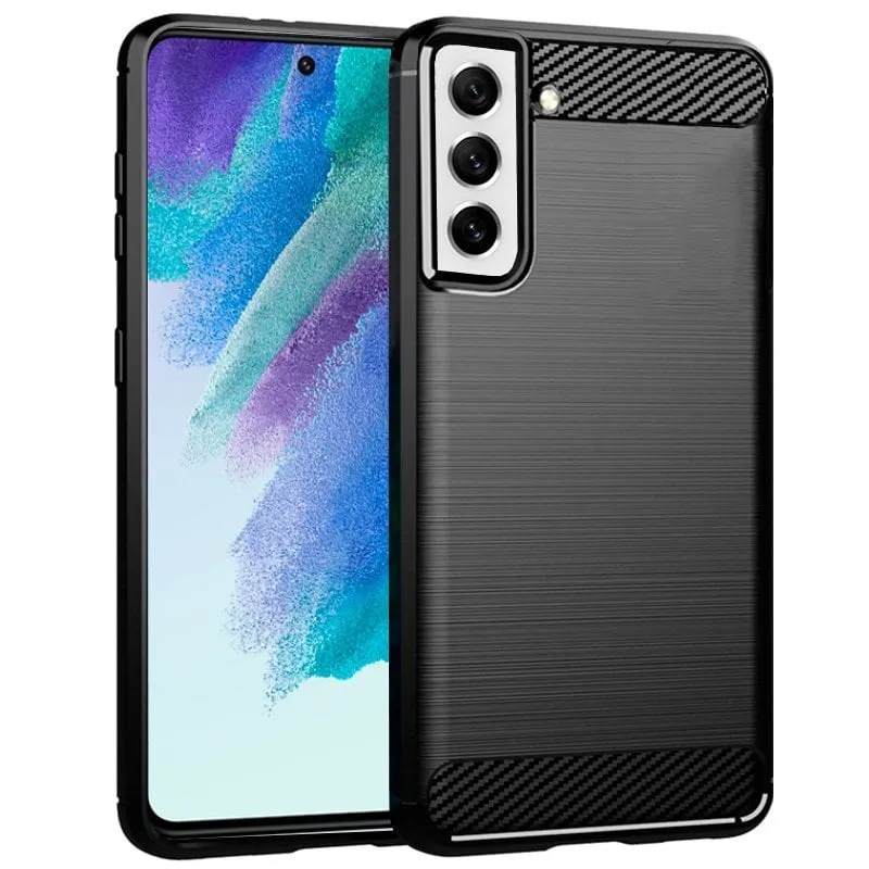 Fantastica custodia in carbonio nero per Samsung Galaxy S21 FE G990B - immagine 1