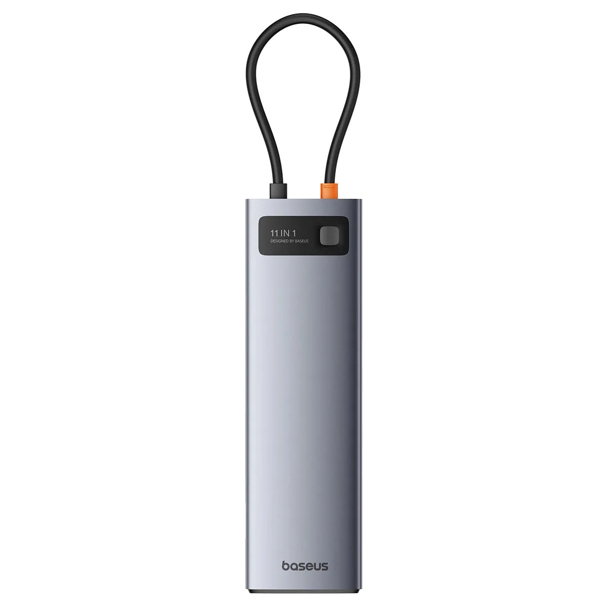 Hub USB-C Baseus Metal Gleam, 3 x USB-A 3.0 - 1 x USB-A - 1 x USB-C - 1 x HDMI - 1 x VGA - 1 x Jack 3.5mm - 1 x RJ45 - 1 x SD - 1 x microSD, Grigio - immagine 1