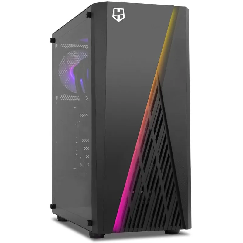 Nox Hummer Frost ARGB Vetro temperato USB 3.0 Nero - immagine 1