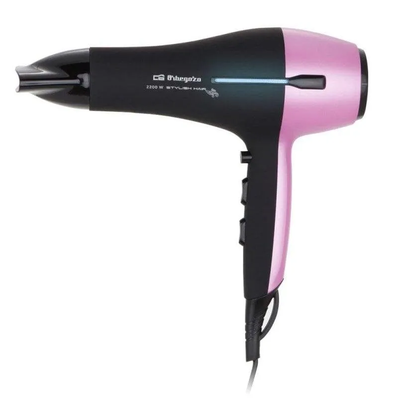 Phon con Diffusore Orbegozo SE 2320 2200W 3 Temperature 2 Velocità Accessori Rosa/Nero - immagine 1