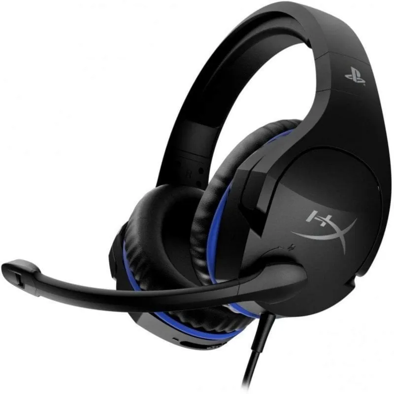 Auricolari HyperX Cloud Stinger con cavo Jack 3,5 mm per Gaming con Cancellazione del Rumore, Microfono e controllo volume, Nero e Blu - immagine 1