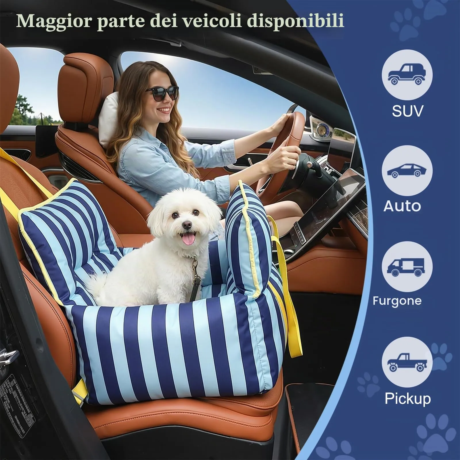 Pawaboo Seggiolino Auto per Cani di Piccola e Media Taglia, Fino a 25Lb - immagine 4