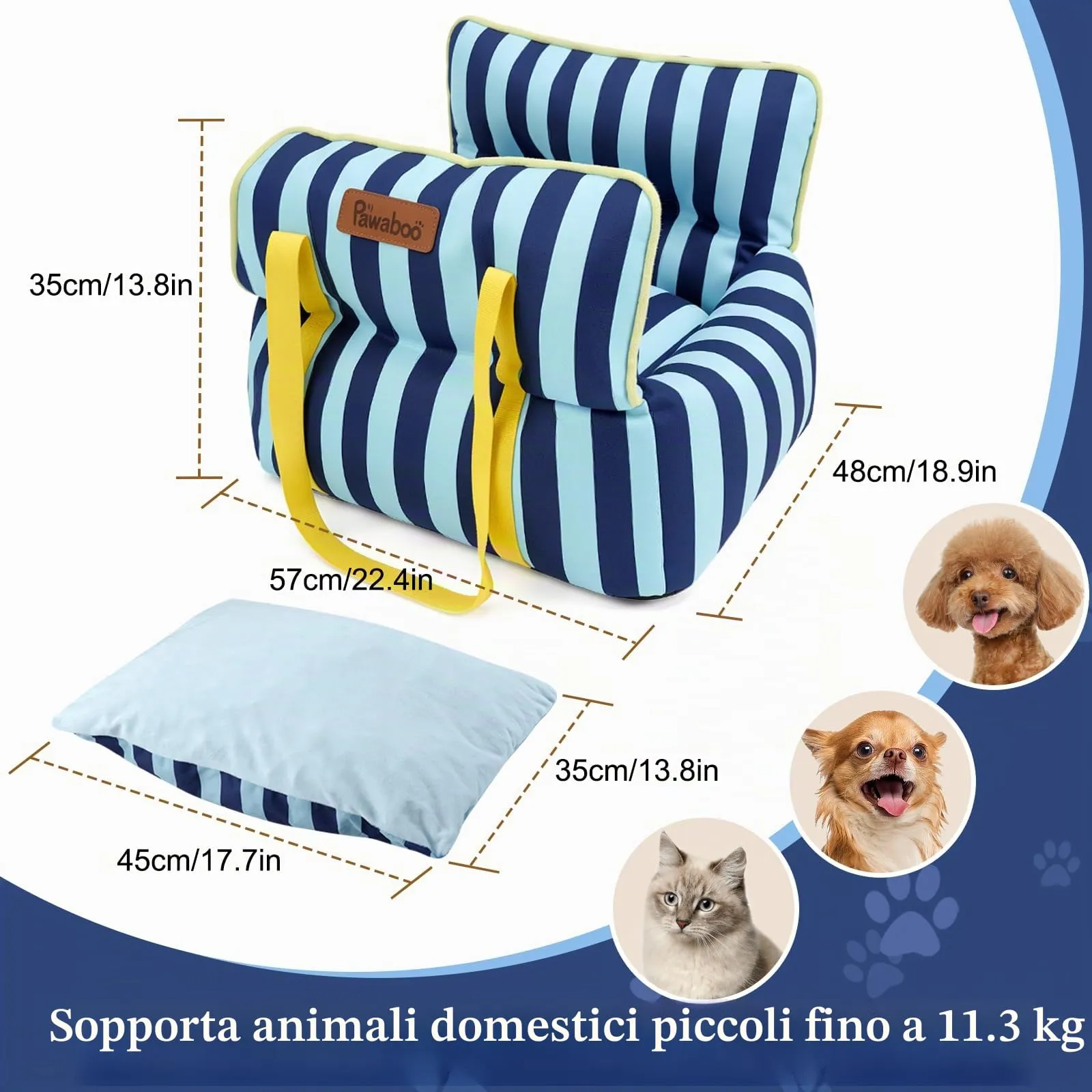 Pawaboo Seggiolino Auto per Cani di Piccola e Media Taglia, Fino a 25Lb - immagine 5