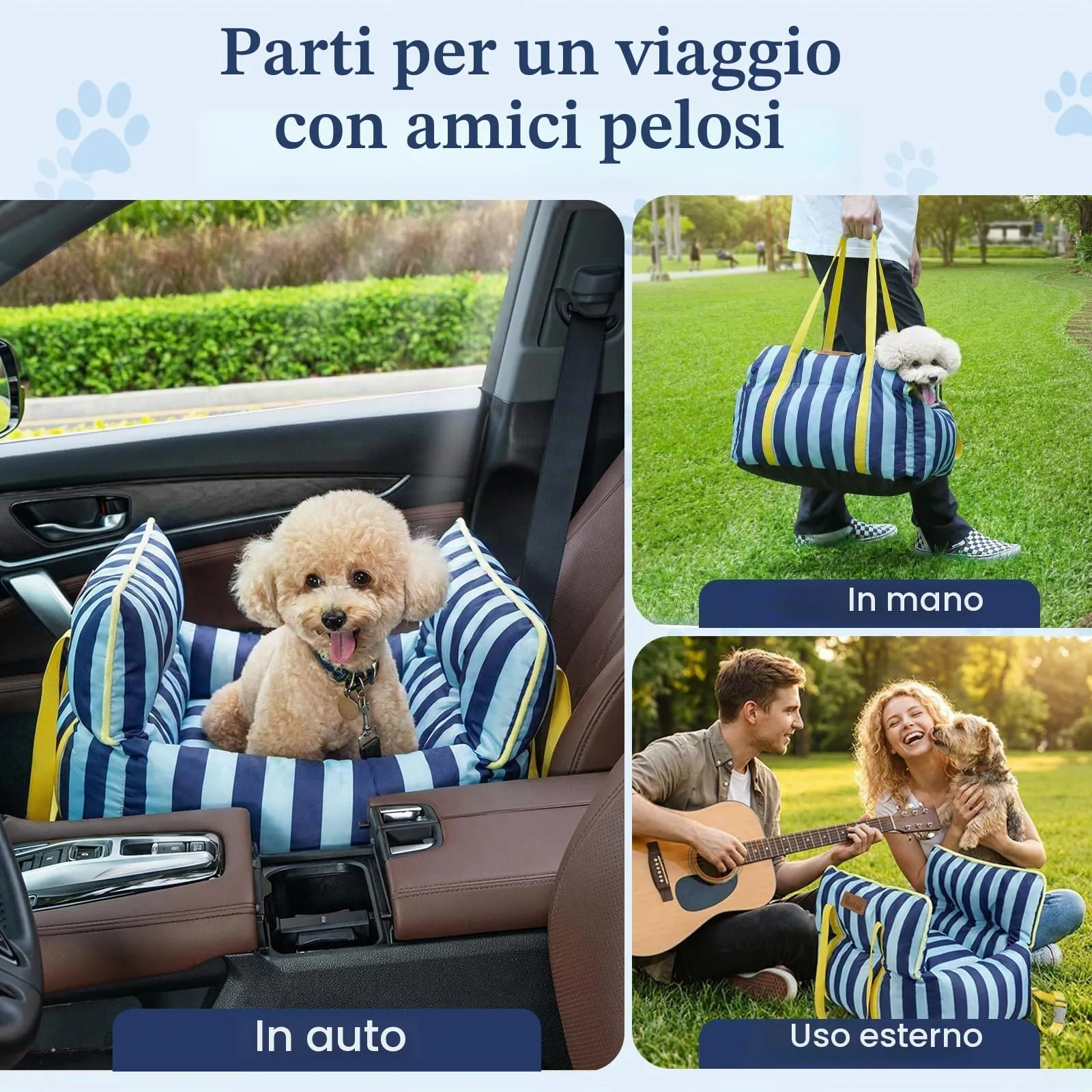 Pawaboo Seggiolino Auto per Cani di Piccola e Media Taglia, Fino a 25Lb - immagine 7
