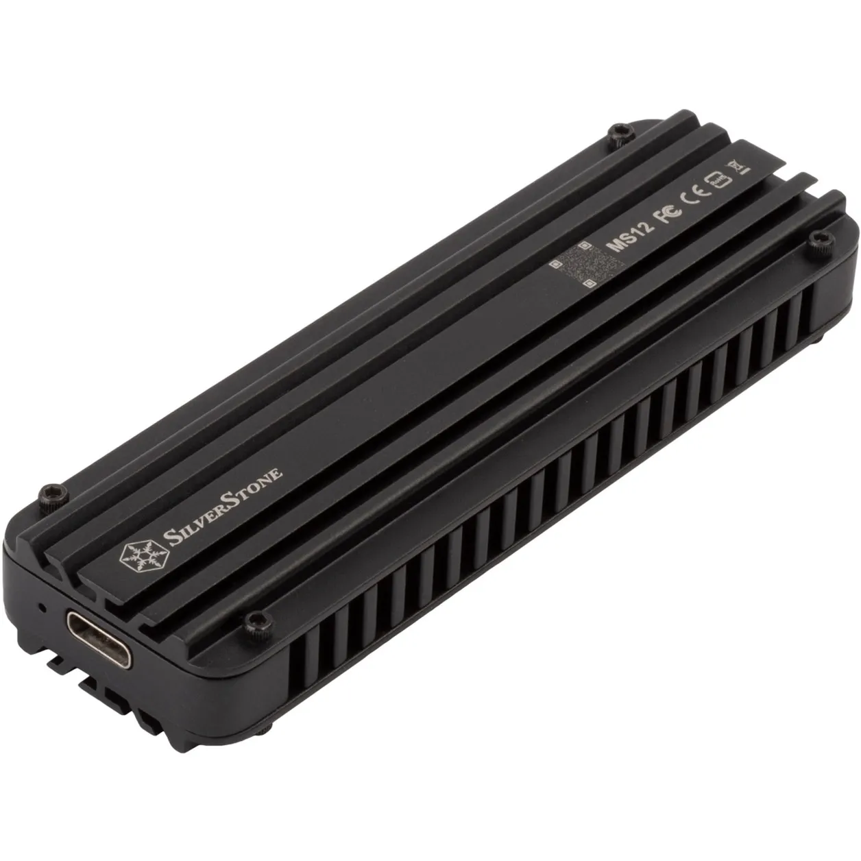 MS12 Box esterno SSD Nero M.2, Disk enclosure - immagine 1