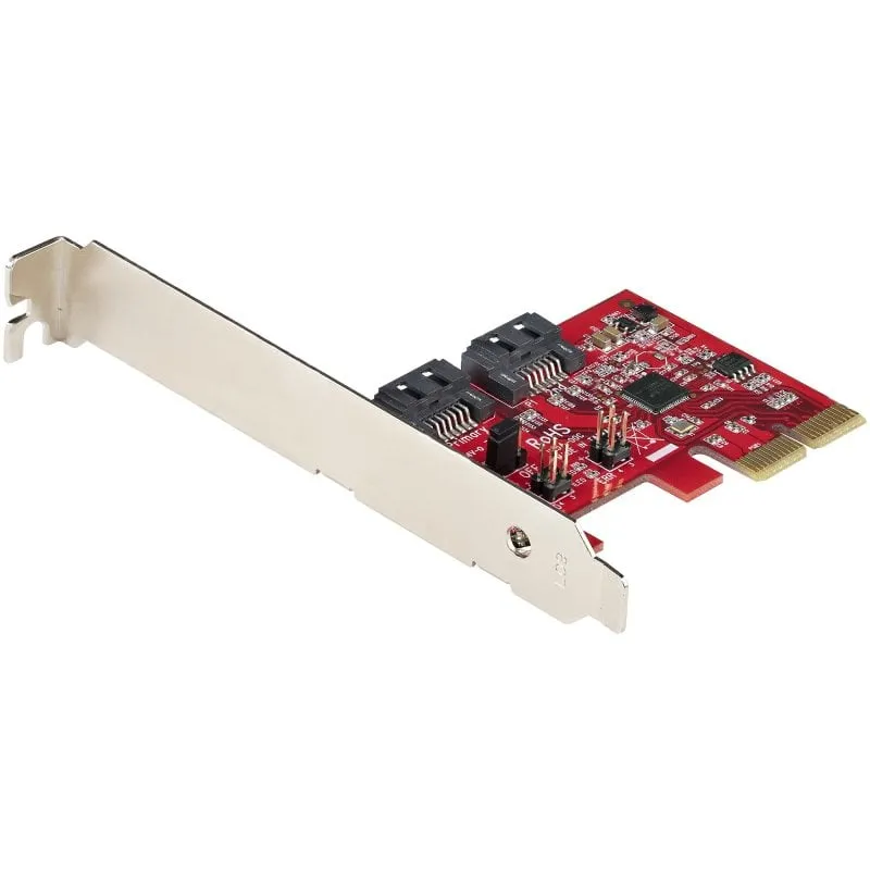 StarTech.com Scheda PCIe SATA - Scheda di Espansione PCIe SATA 2 Porte 6Gbps - Profilo Alto/Basso - Controller RAID SATA ASM1062R - Adattatore PCI Express /SATA - immagine 1