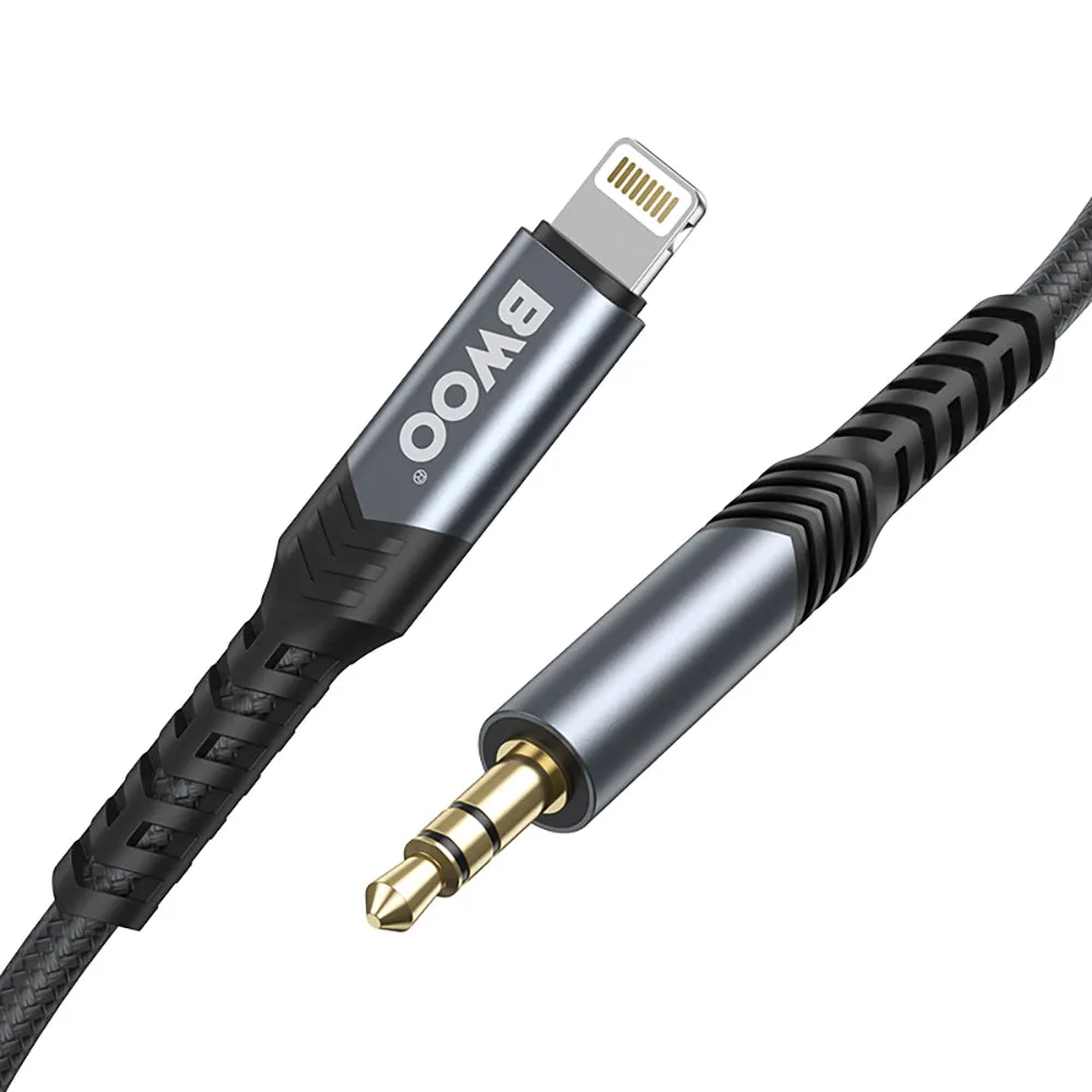 Cavo Audio Lightning - 3.5mm BWOO BO-AUX068, 1.2m, Nero - immagine 1