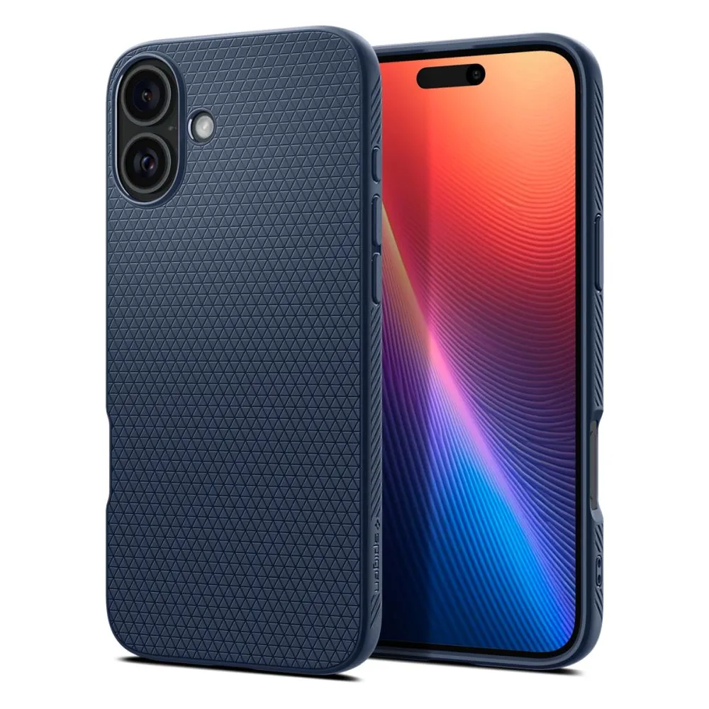 Custodia per Apple iPhone 16, Spigen, Liquid Air, Blu ACS08195 - immagine 1