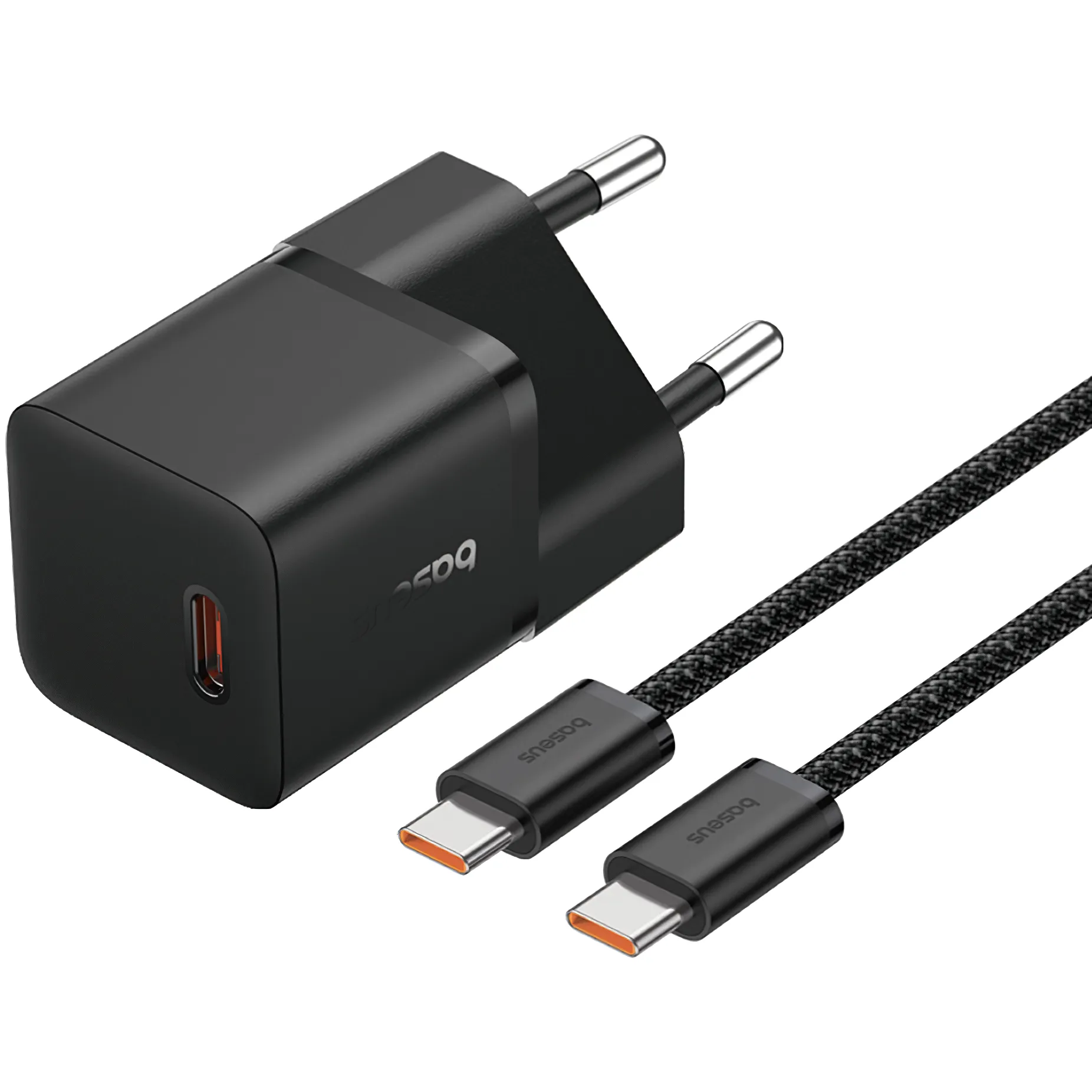 Baseus GaN5 Caricatore di rete con cavo USB-C GaN5, 20W, 3A, 1 x USB-C, nero P10110900113-00 - immagine 1