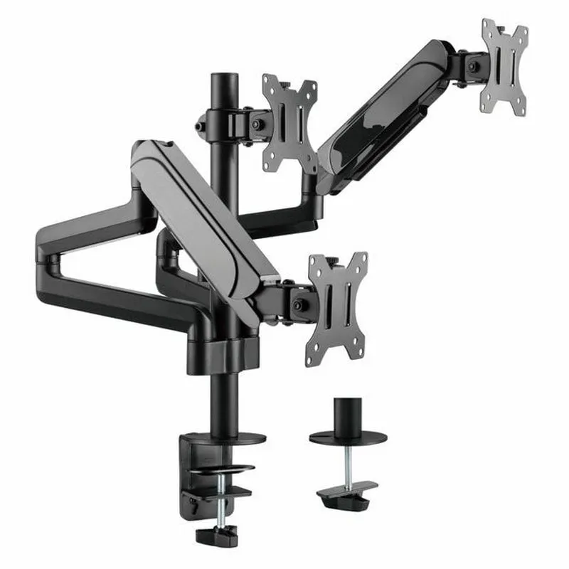 Equipaggia il supporto a braccio triplo per monitor 17-27" VESA 100X100 Max. 21Kg - immagine 1