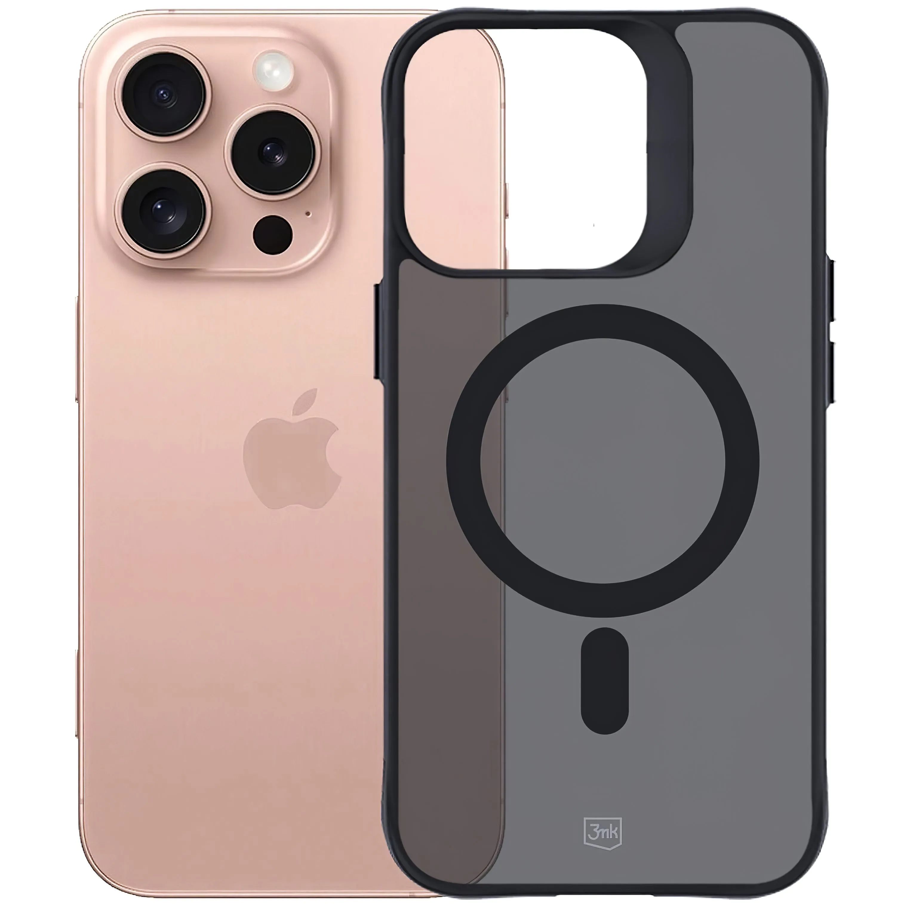 Custodia MagSafe per Apple iPhone 16 Pro Max, 3MK, Smoke MagCase, nero - immagine 1