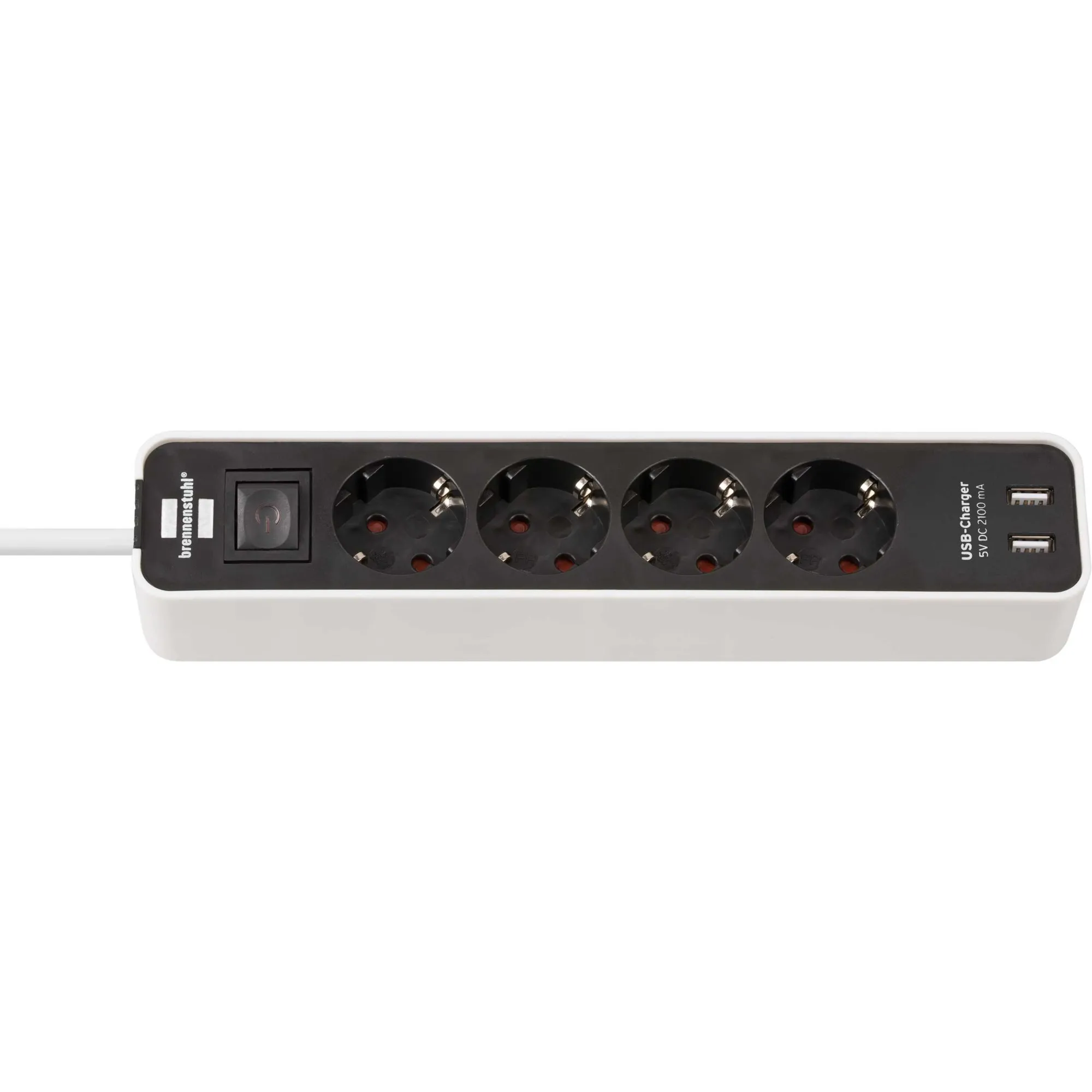 Ecolor prolunghe e multiple 1,5 m 4 presa(e) AC Interno Nero, Bianco, Ciabatta - immagine 1