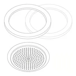 Set guarnizioni e filtro caffettiera 6 Tazze 2 pz 121342 - immagine 1