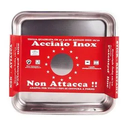 Teglia alta Inox 18/10 antiaderente (36x36cm) PATENTED Cromo 11165 - immagine 1
