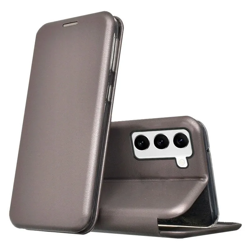 Custodia Elegance Flip Cover color argento per Samsung Galaxy S22 S901 - immagine 1