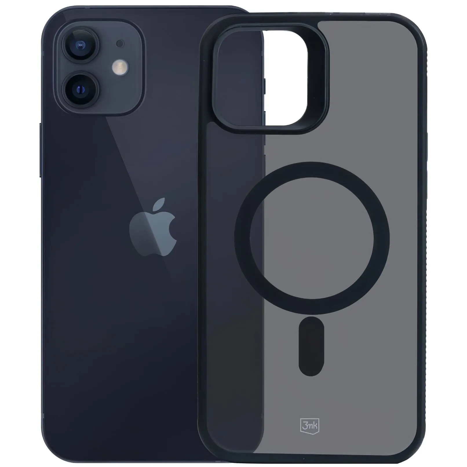 Custodia MagSafe per Apple iPhone 12 / 12 Pro, 3MK, Smoke MagCase, Nera - immagine 1