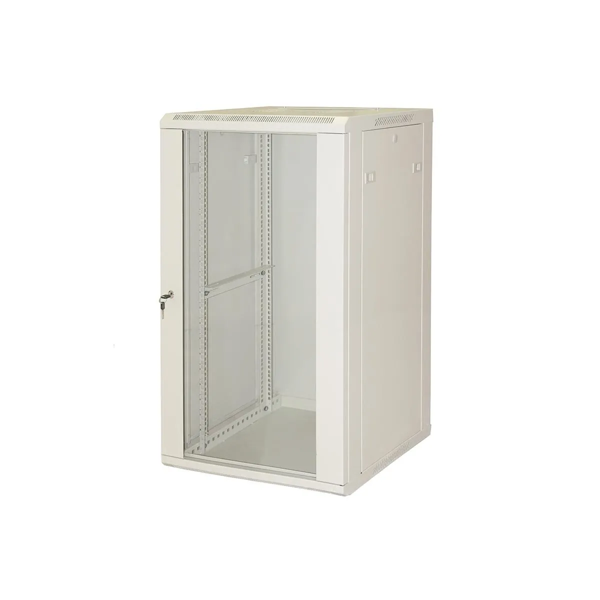Armadio Rack 19 20 Unita' Da Muro (A)995X (L)600 X Profondita' 450 Mm. Colore Grigio Porta Vetro - immagine 1