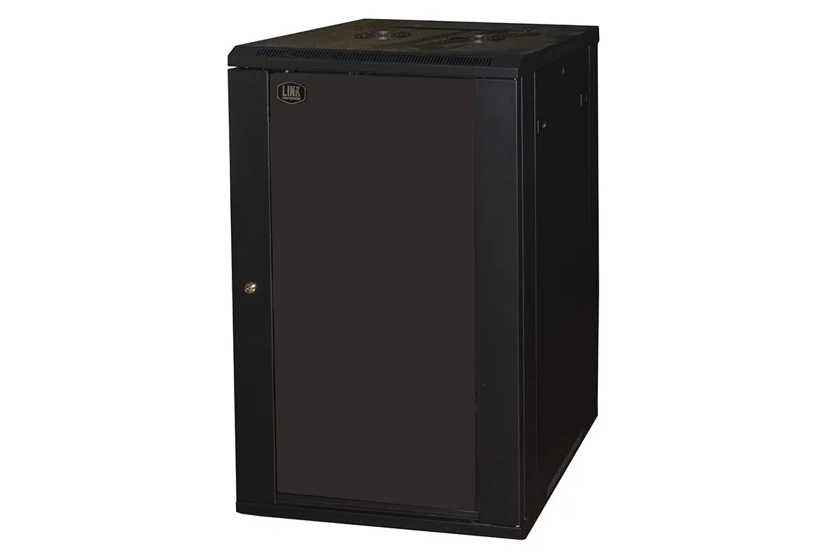 Armadio Rack 19 20 Unita' Da Muro (A)995X (L)600 X Profondita' 450 Mm. Colore Nero Porta Vetro - immagine 1