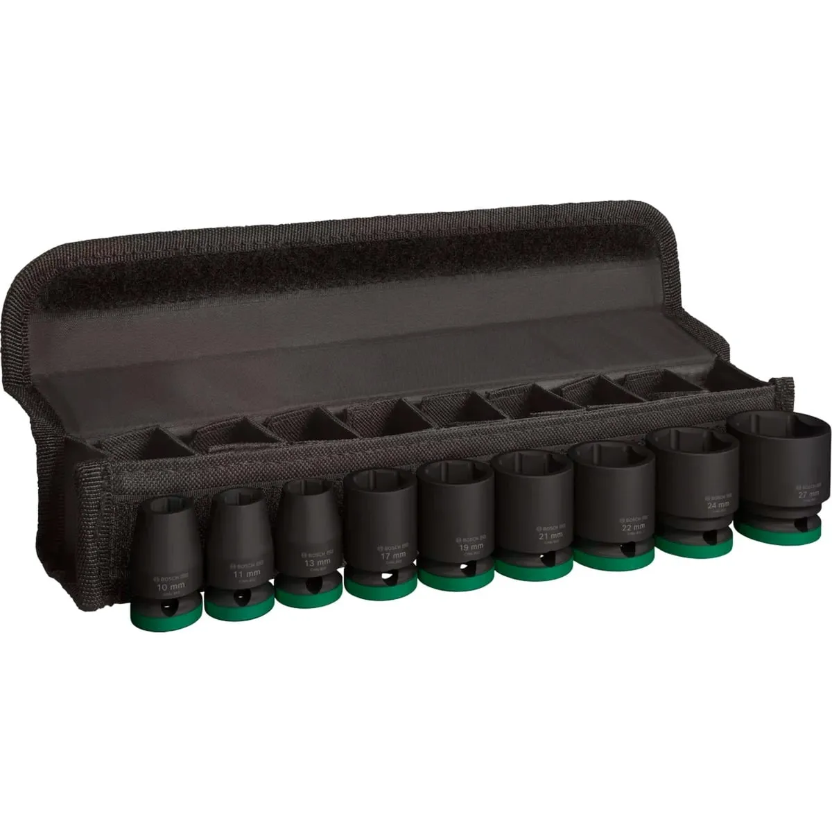 Set di bussole a impatto PRO 1/2", 9 pezzi, chiave combinata - immagine 1