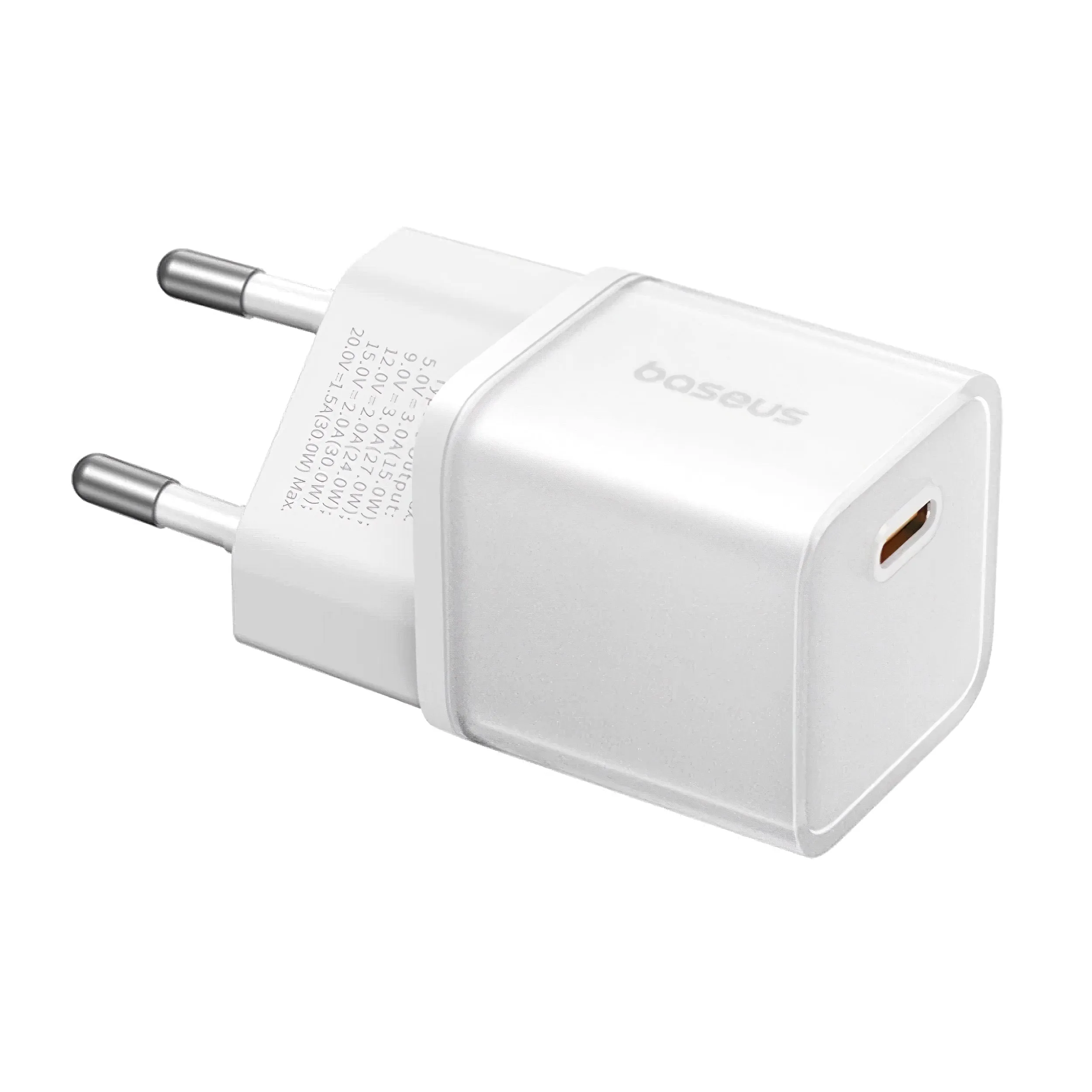 Caricabatterie di rete GaN5S di Baseus, 20W, 3A, 1 x USB-C, bianco P1016250503213-00 - immagine 1