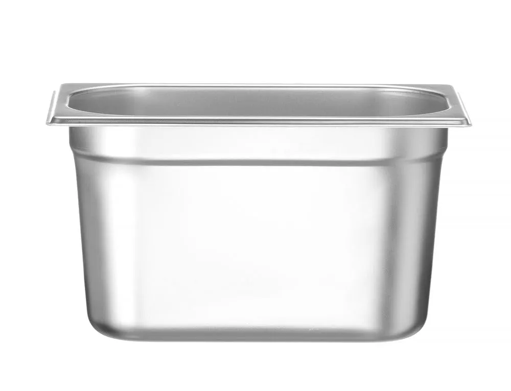 HENDI Contenitore Gastronorm GN 1/4, Budget Line, resistenza termica -40 °C a 250 °C, per forno e bagnomaria, 4L, 265x162x(H) 150mm, acciaio inox - immagine 1
