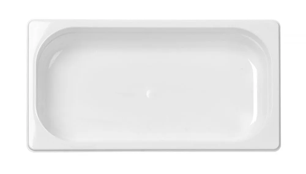 HENDI Contenitore Gastronorm, Recipiente GN, GN 1/3, resistente alle temperature da -40 °C a 110 °C, 2.5 L, 325x176x(H) 65 mm, policarbonato bianco - immagine 3