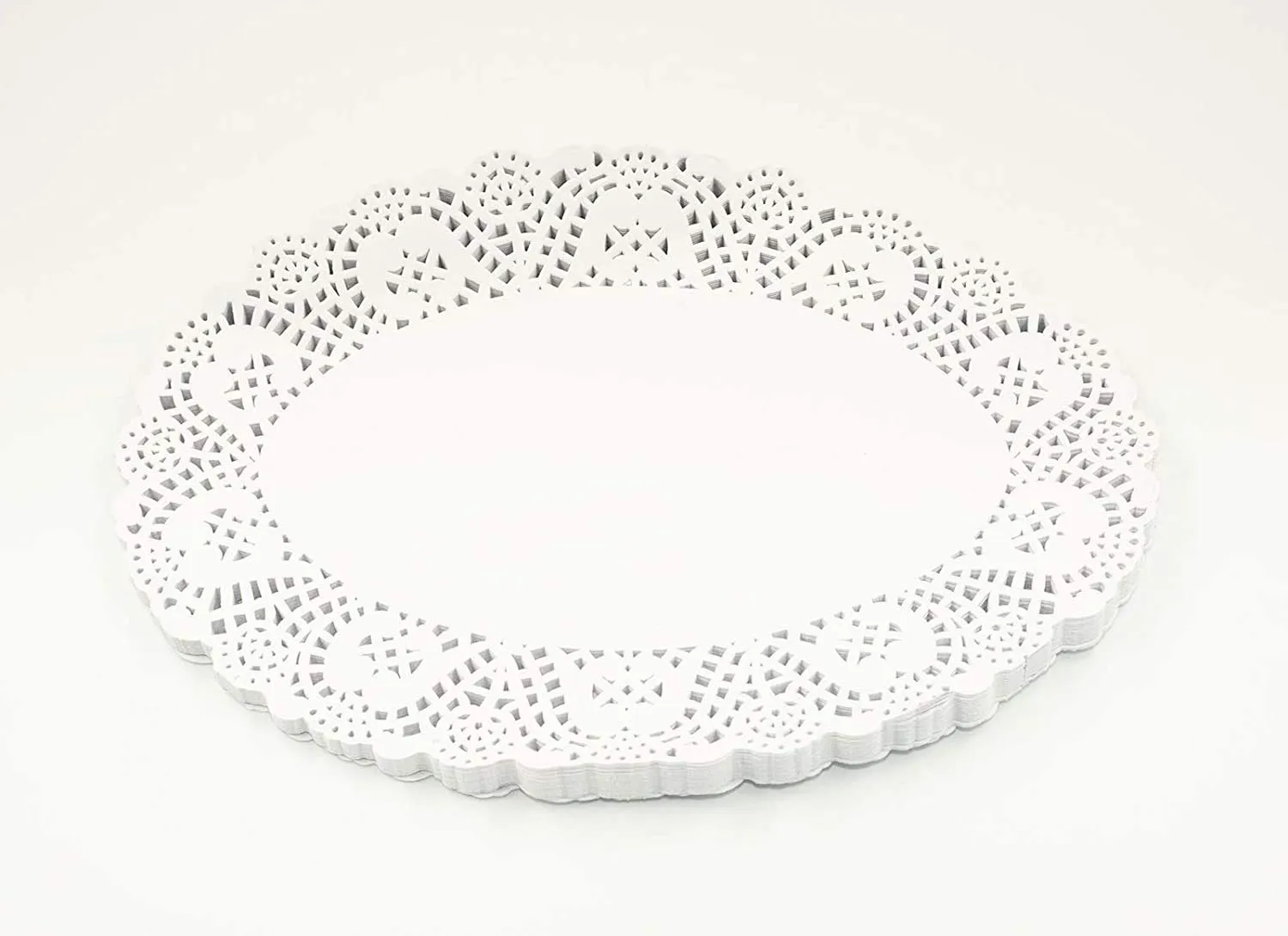 Selecto Bake 100 centrini di carta ovali bianchi 26,5 cm centrini di carta usa e getta tamponi per imballaggio di torte per stoviglie di nozze decorazioni alimentari - immagine 1