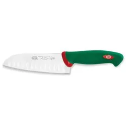 Coltello santoku Olivato lama(16cm) Inox PREMANA PROFESSIONAL Verde e Cromo 385616 - immagine 1