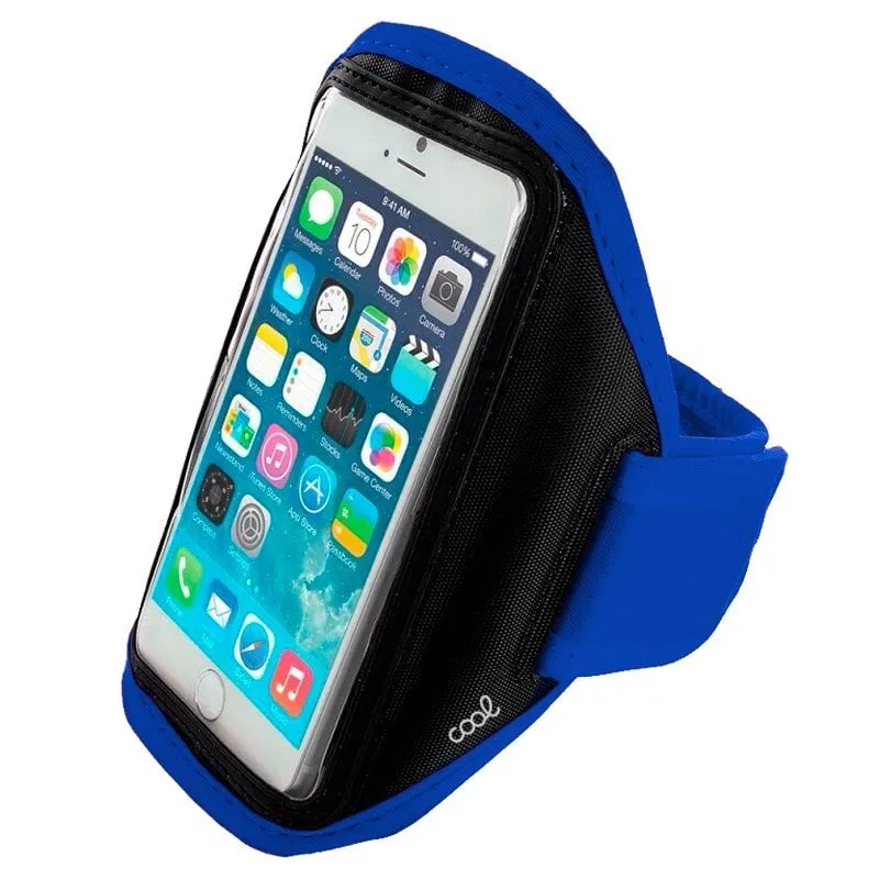 Fantastica custodia sportiva blu universale in neoprene per smartphone 5,5"-6" - immagine 1