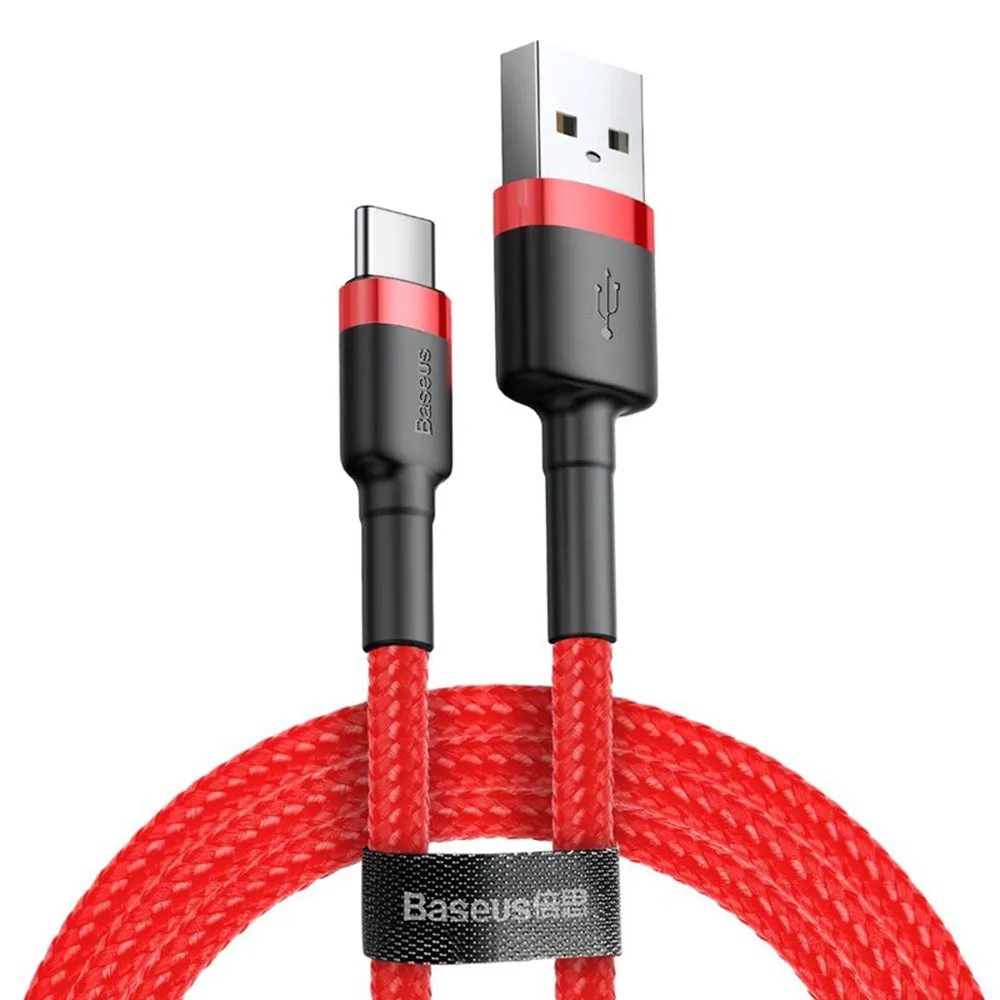 Cavo dati e ricarica USB-A - USB-C Baseus Cafule, 18 W, 2 m, rosso CATKLF-C09 - immagine 1