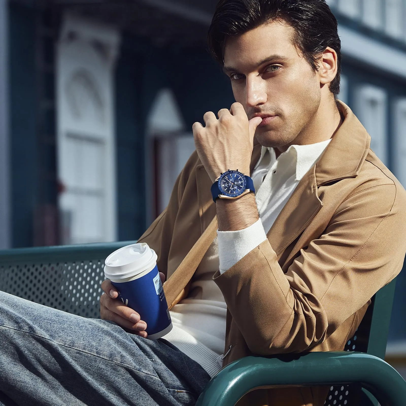 BENYAR BY Orologio Uomo Cronografo Analogico al Quarzo Impermeabile Luminoso Orologi Moda Sportivo Regalo per Uomo - immagine 3