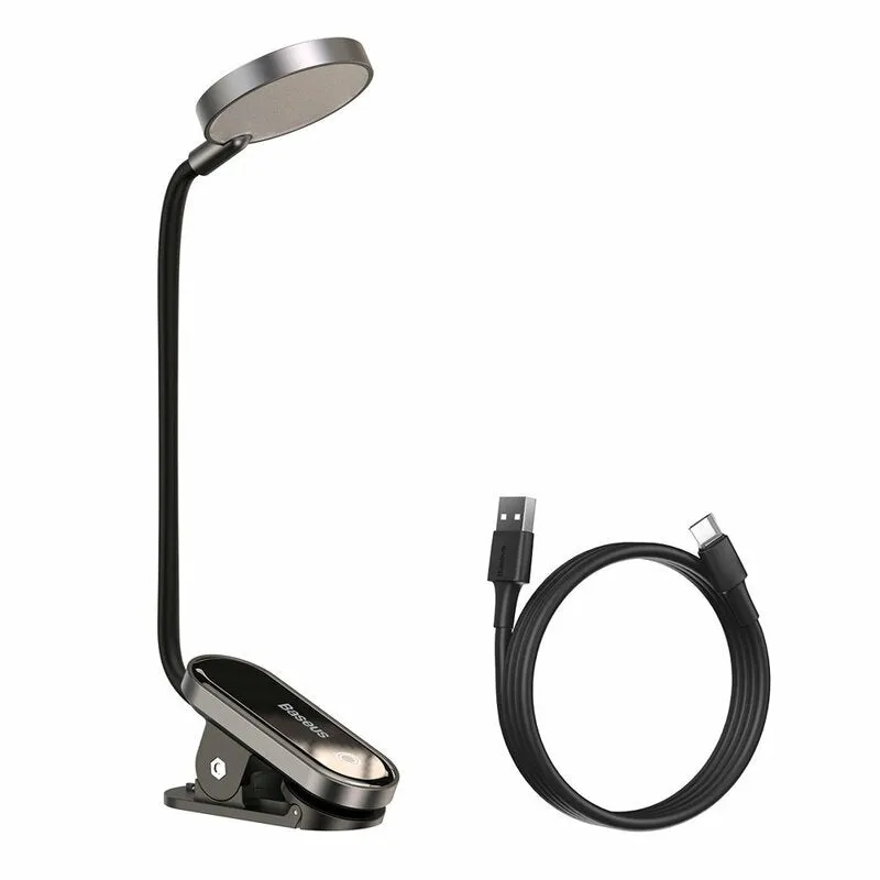 Lampada LED Portatile Baseus Comfort Reading Mini Clip, Grigio DGRAD-0G - immagine 1