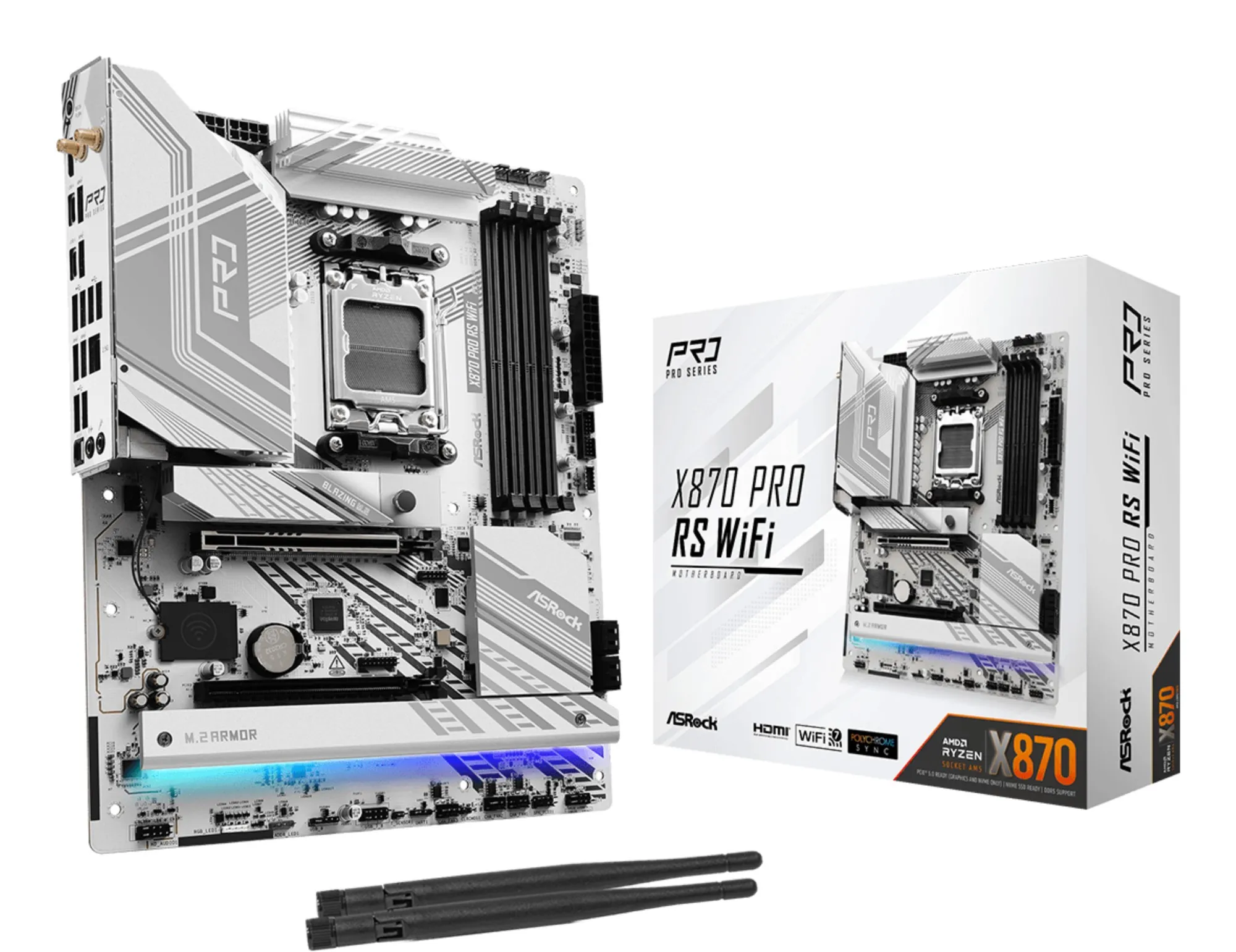 Asrock X870 Pro RS WiFi AMD X870 Socket AM5 ATX - immagine 1