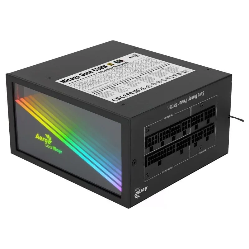 Aerocool Mirage Gold RGB 650W 80 Plus Oro Modulare - immagine 1