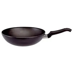 Wok Alluminio antiaderente 1 manico (20cm) FIRENZE Nero 1000779 - immagine 1