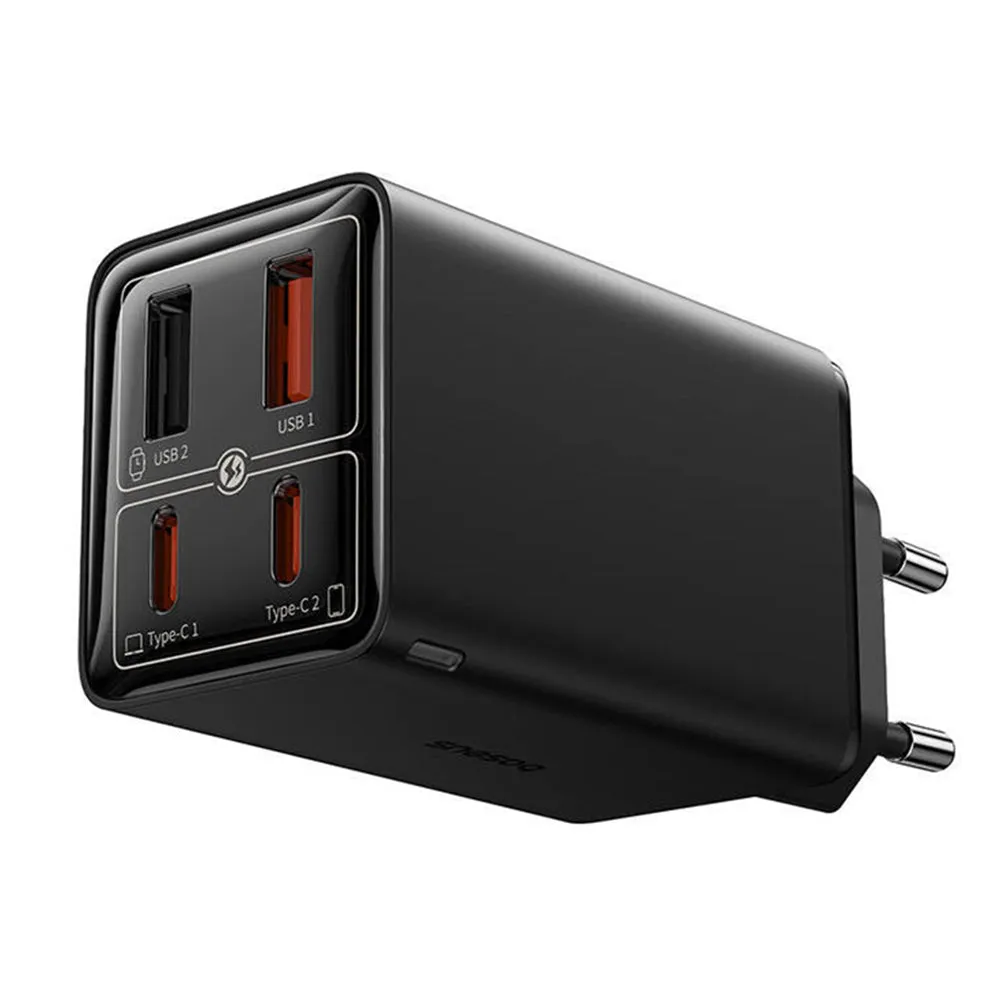 Caricabatterie Rete USB-C Baseus GaN 6 Pro, 65W, 3.25A, 2 x USB-A - 2 x USB-C, Nero P10162701113-00 - immagine 1