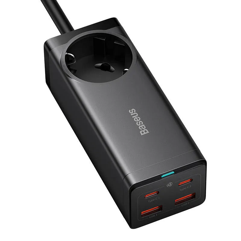 Prolunga Baseus GaN3 Pro, 1 x Schuko - 2 x USB-A - 2 x USB-C, Nero PSZM000401 - immagine 1
