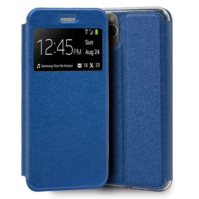 Fantastica custodia Flip Cover blu tinta unita per iPhone 11 Pro - immagine 1