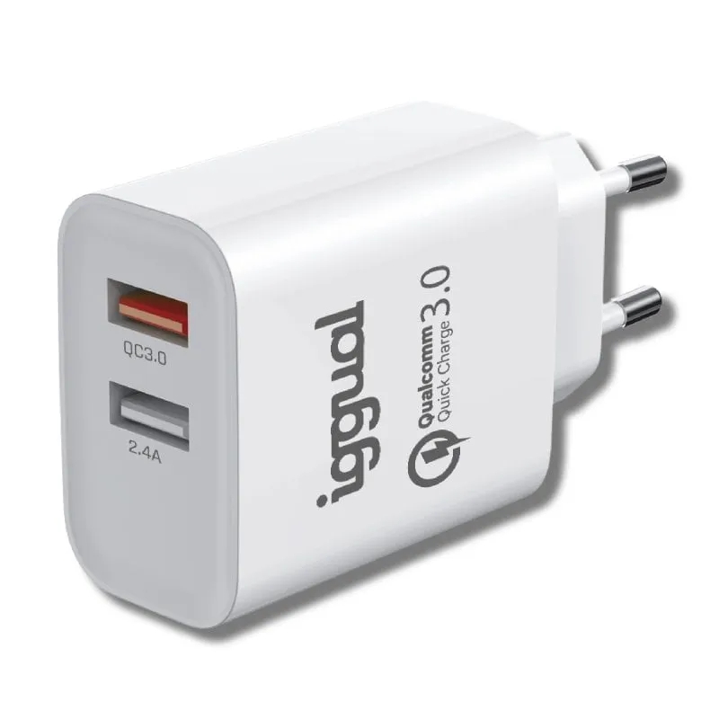 Stesso caricabatterie 2xUSB Quickcharge 3.0 da 30 W - immagine 1