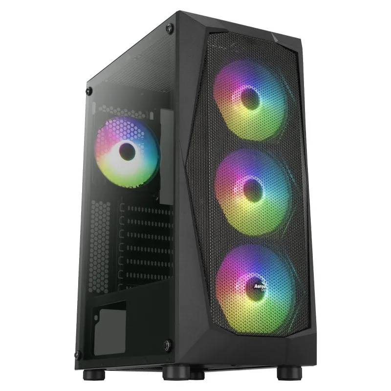 Aerocool Falcon ARGB Vetro temperato USB 3.0 Nero - immagine 1