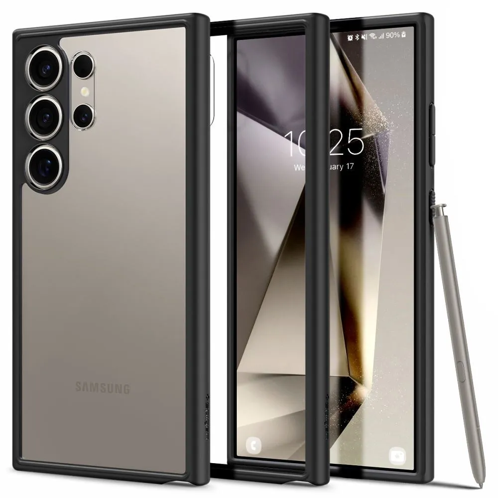 Custodia per Samsung Galaxy S24 Ultra S928, Spigen, Ultra Hybrid, Nero Opaco ACS07295 - immagine 1