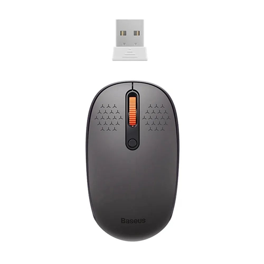 Baseus F01B Mouse senza fili trimodale, 1600DPI, BT / Wi-Fi, grigio B0105555503833-00 - immagine 1