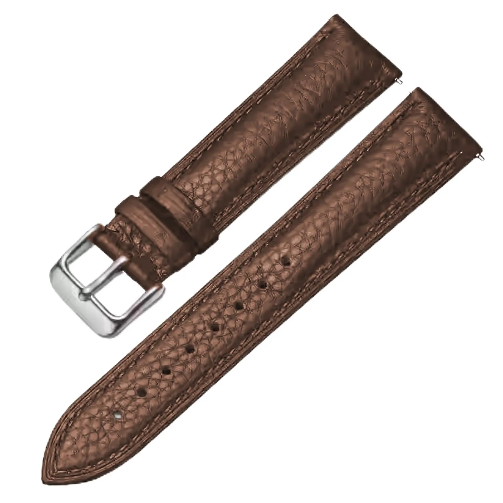 Aoeiwv Cinturini Orologio in Pelle Sgancio Rapido Mano Cucito Tessura Imbottito Cinturino 12/13/14/15/16/17/18/19/20/21/22/23/24 mm Cinturino Orologio in Pelle Genuina per Donne Uomini - immagine 1