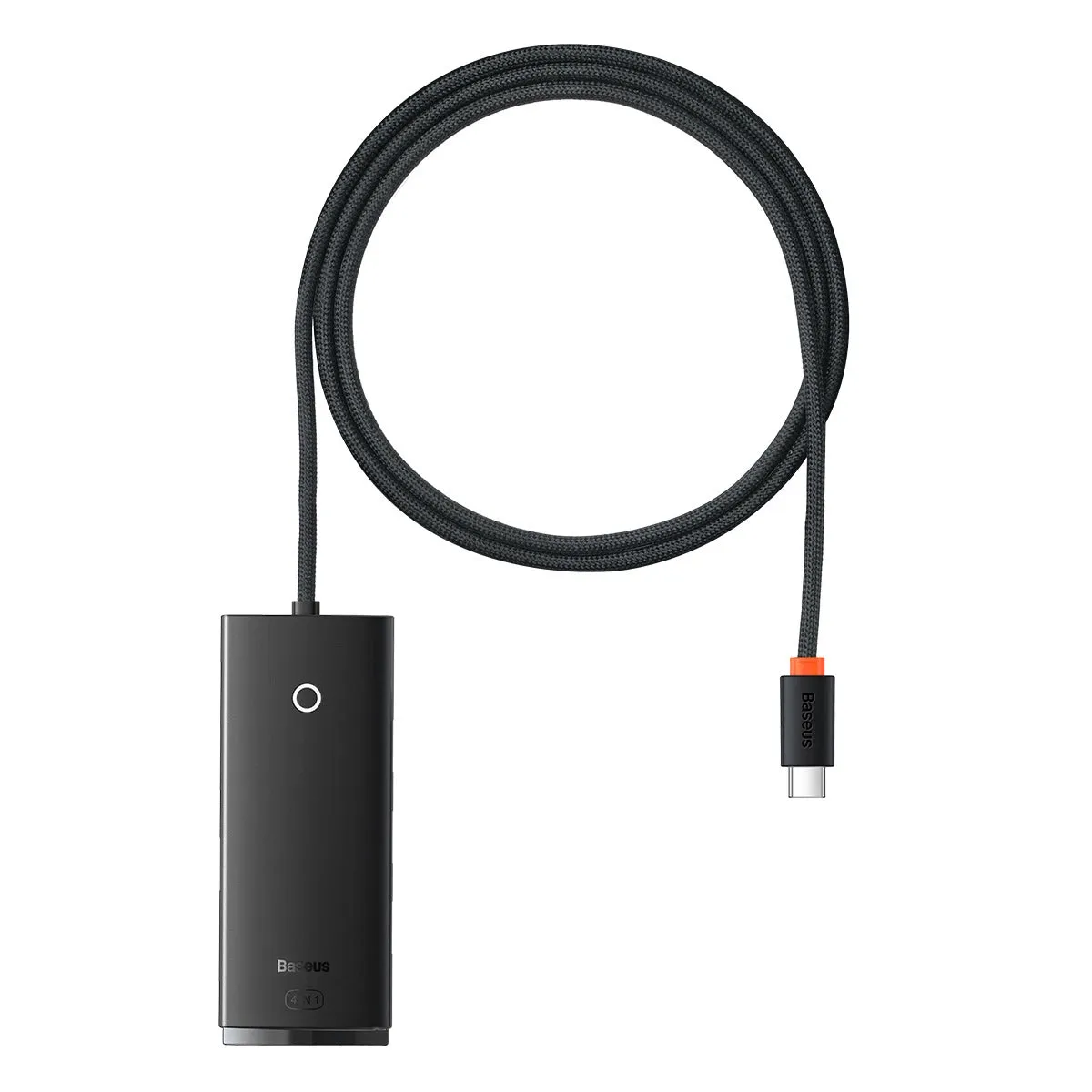 Hub USB-C Baseus Lite, 4 x USB-A 3.0 - 1 x USB-C, 1m, Nero WKQX030401 - immagine 1