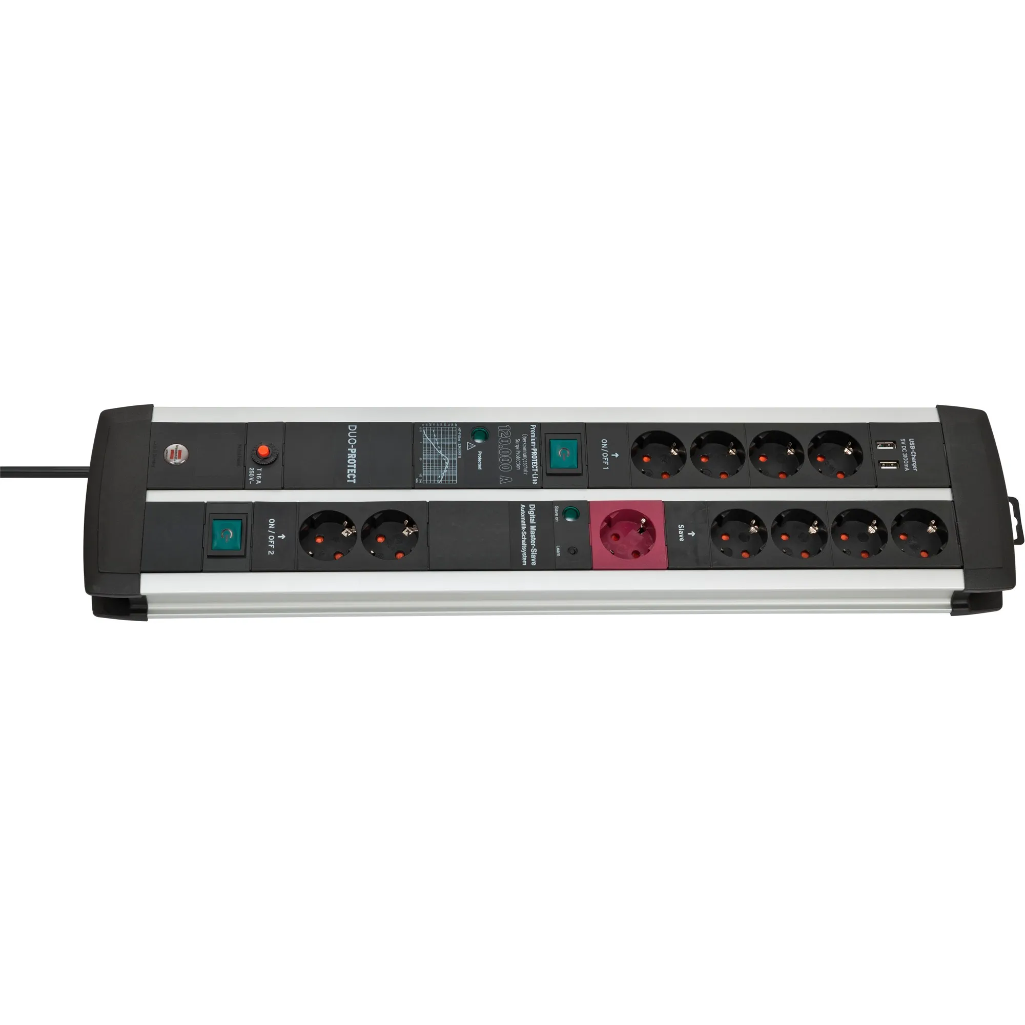 1392000230 prolunghe e multiple 3 m 11 presa(e) AC Interno Nero, Argento, Ciabatta - immagine 1