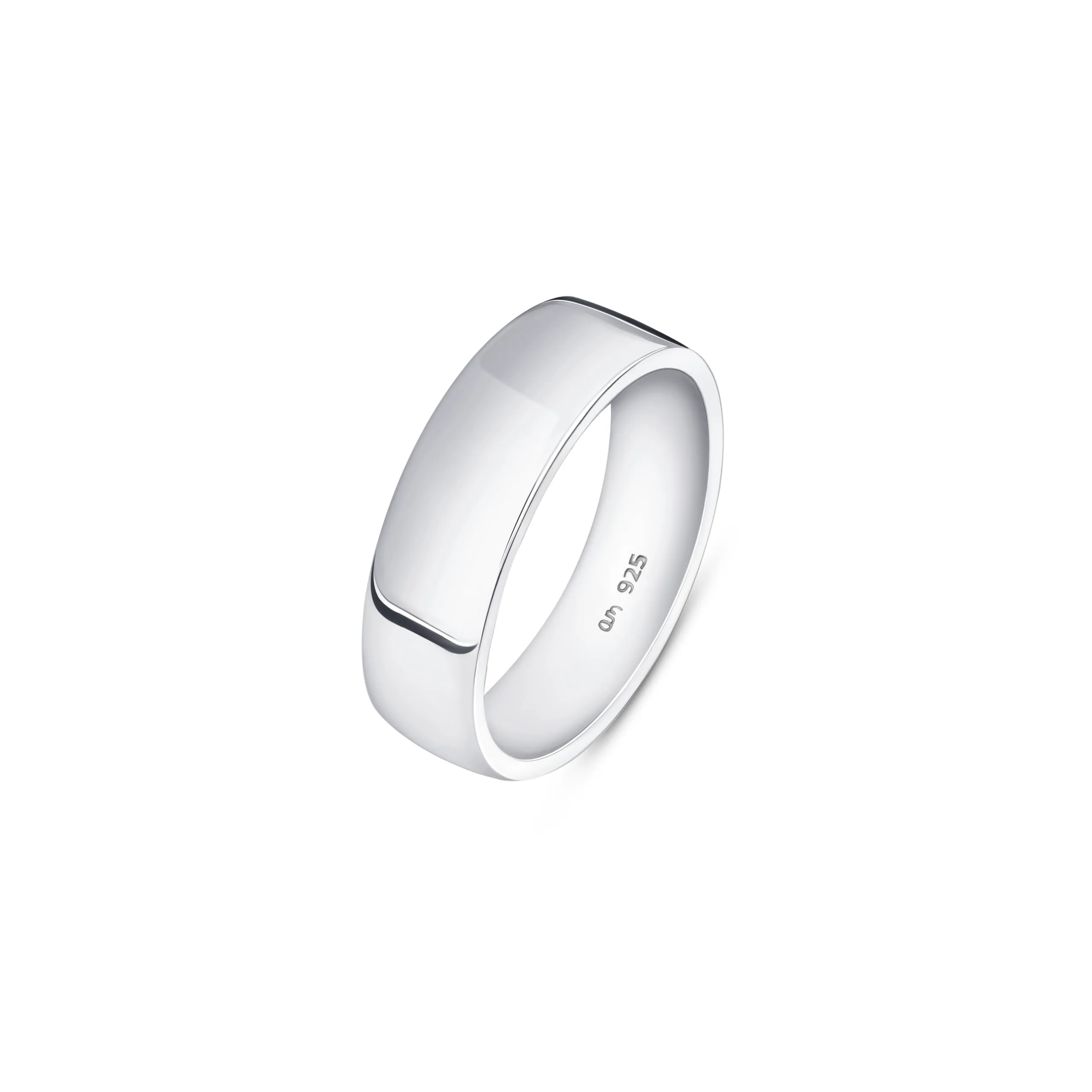 Amberta Fede Nuziale per Uomo in Argento Sterling 925 o Placcata Oro | Anello Pollice Uomo Fascia 5 6 8 mm Fedina Sposo Matrimonio: 6 mm - Misura 20 - immagine 1
