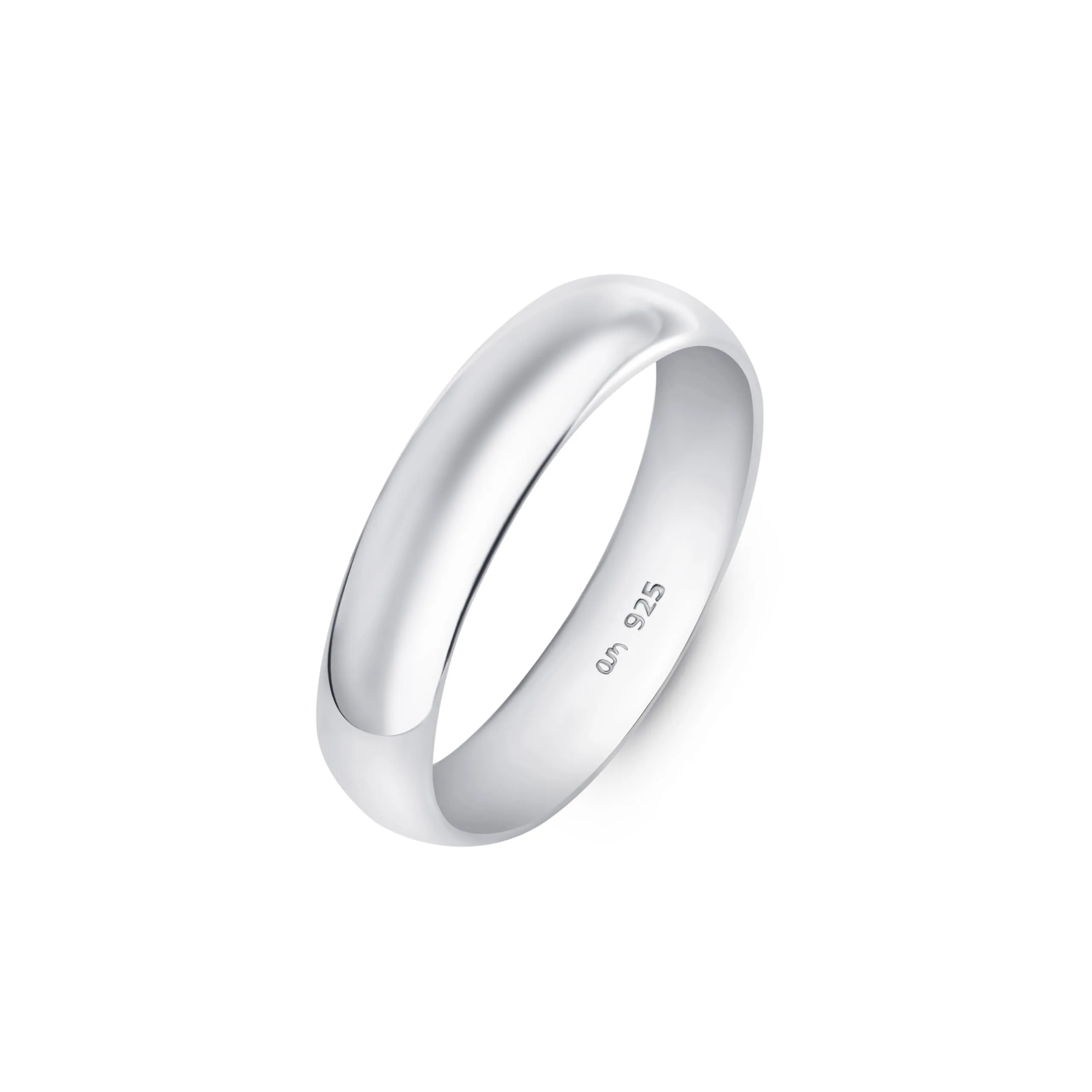 Amberta Fede Nuziale per Uomo in Argento Sterling 925 o Placcata Oro | Anello Pollice Uomo Fascia 5 6 8 mm Fedina Sposo Matrimonio: 5 mm - Misura 29 - immagine 1