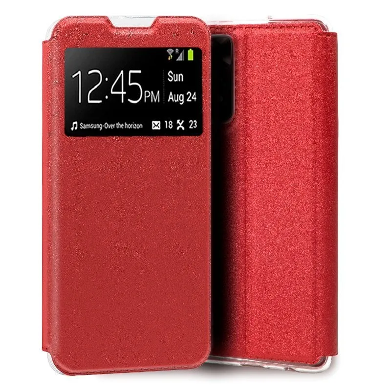 Custodia Flip Cover rossa tinta unita per Xiaomi Redmi Note 11 Pro/Note 11 Pro 5G/Poco X4 Pro 5G - immagine 1