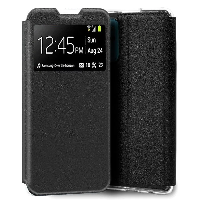 Custodia Flip Cover nera liscia e fantastica per Realme 9i - immagine 1
