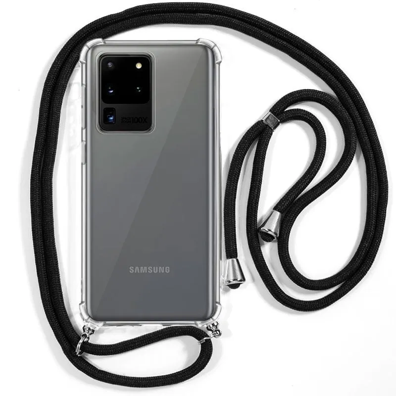 Fantastica custodia nera con cordino per Samsung Galaxy S20 Ultra 5G G988 - immagine 1